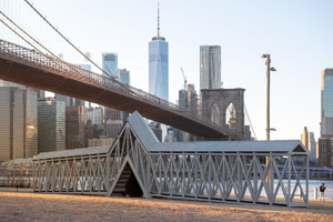 Siah Armajani's Bridge over Tree (photo by Timothy Schenck, Public Art Fund, 1970/2019)