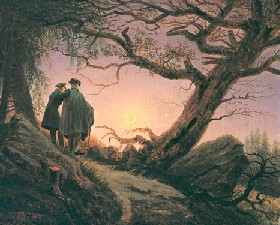 Caspar David Friedrich's Moonwatchers (Metropolitan Museum of Art, c. 1830)