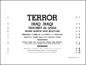 R. Luke DuBois's G. W. Bush, from Hindsight Is Always 20/20 (Bitforms, 2008)