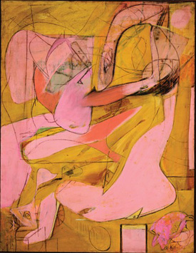 Willem de Kooning's Pink Angels (Frederick R. Weisman Art Foundation, photo by de Kooning Foundation/ARS, c. 1945)