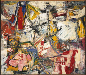 Willem de Kooning's Gotham News (photo by de Kooning Foundation/ARS, Albright-Knox Art Gallery, 1955)