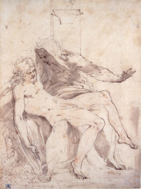 Parmigianino's Pieta (Morgan Library, c. 1525)