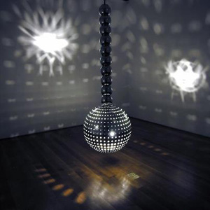 Otto Piene's Hangende Lichtkugel (courtesy of the New Museum, Sperone Westwater, 1972)