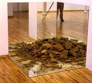 Robert Smithson's Red Sandstone Corner Piece (estate of the artist/James Cohan gallery, 1968)